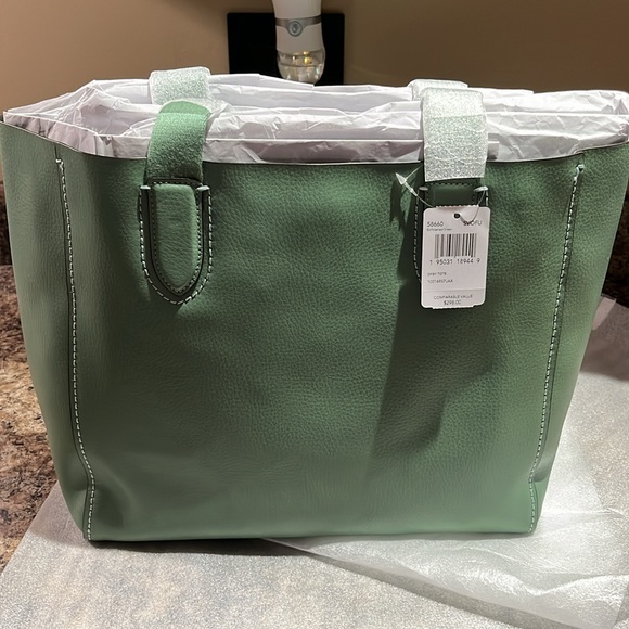 Coach Derby Tote In Washed Green - Picture 7 of 10
